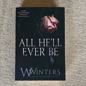 Black Book with Rose Design